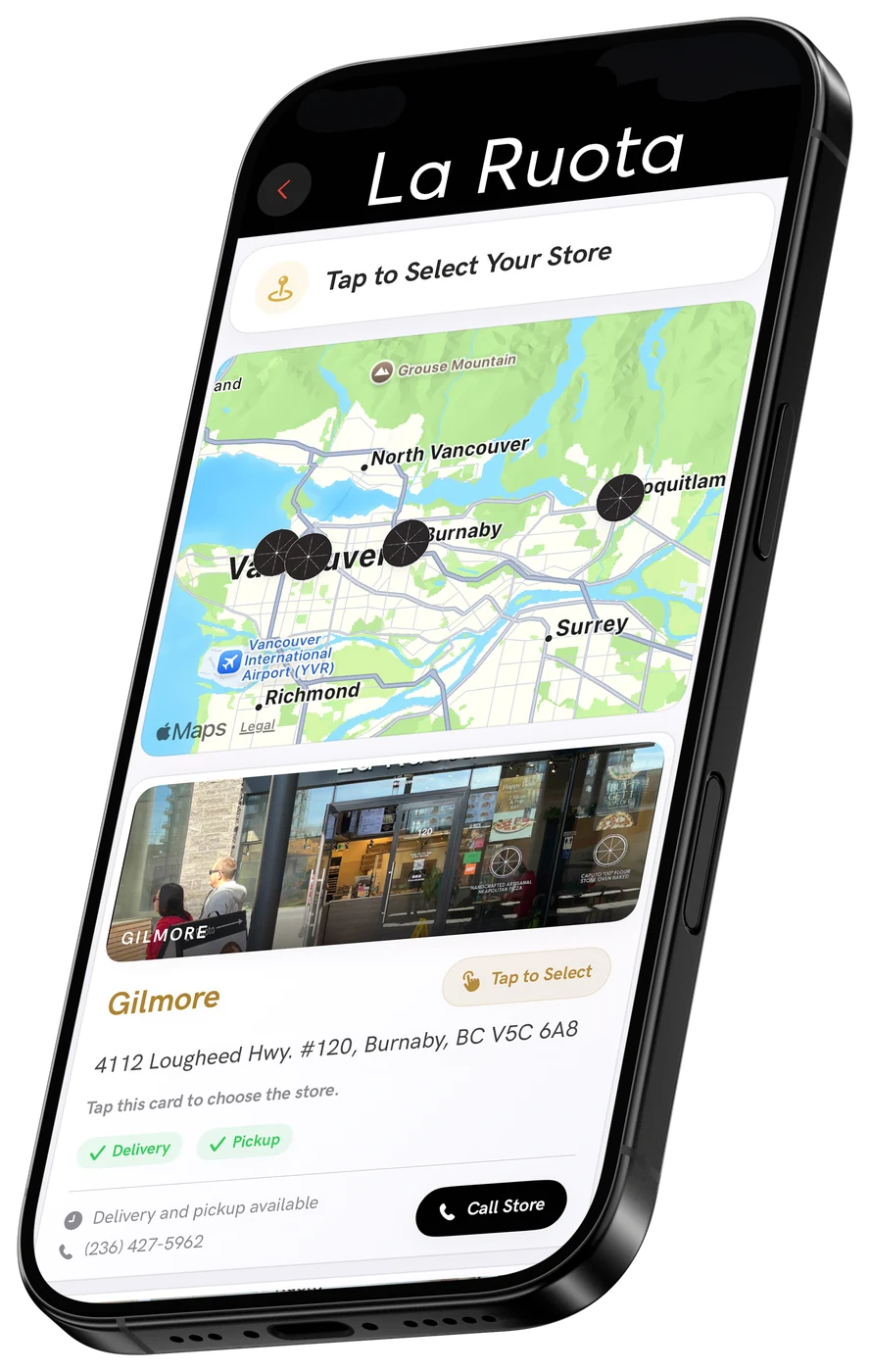La Ruota app store locator map
